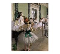 Artery8 The Ballet Class Dance Studio Degas Vintage Wall Art Print Poster | Size: W12" x H16" Artery8 Multicolor W12" x H16"