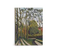 Artery8 The Banks of the Bievre Canvas Wall Art Print 18X24 Artwork By Rousseau : Peaceful River Scene Print Perfect For Lounge Or Office Creating Calm With Natural Beauty