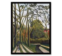 Artery8 The Banks of the Bievre Wall Art Print Framed Poster 12x16 inch Artwork By Rousseau : Peaceful River Scene Print Perfect For Lounge Or Office Creating Calm With Natural Beauty