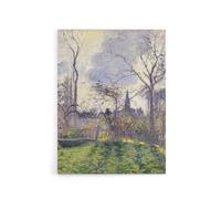Artery8 The Bell Tower of Bazincourt Pissarro Canvas Wall Art Print | Size: W24" x H32" Artery8 Multicolor W24" x H32"