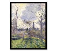 Artery8 The Bell Tower of Bazincourt Pissarro Framed Wall Art Print | Size: A4 Artery8 Multicolor A4