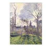 Artery8 The Bell Tower of Bazincourt Pissarro Wall Art Poster Print | Size: W12" x H16" Artery8 Multicolor W12" x H16"