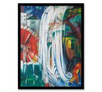 Artery8 The Bewitched Mill Colourful Franz Marc Vintage Framed Wall Art Print | Size: A4 Artery8 Multicolor A4