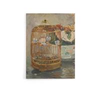 Artery8 The Bird Cage Still Life Painting Morisot Canvas Wall Art | Size: W12" x H16" Artery8 Multicolor W12" x H16"