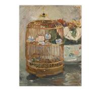 Artery8 The Bird Cage Still Life Painting Morisot Wall Art Poster Print | Size: W24" x H32" Artery8 Multicolor W24" x H32"
