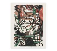 Artery8 The Birth of Horses Abstract Franz Marc Vintage Wall Art Print Poster in White | Size: W12" x H16" Artery8 White W12" x H16"