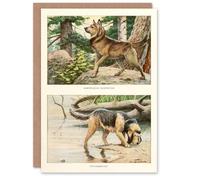Artery8 The Book of Dogs Art Card Norwegian Elkhound & Otterhound Artery8 Multicolor