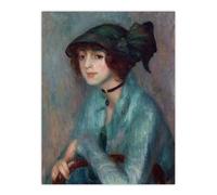 Artery8 The Brunette Woman Portrait Glackens Wall Art Poster Print | Size: W24" x H32" Artery8 Multicolor W24" x H32"