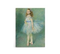 Artery8 The Dancer Portrait Painting Renoir Vintage Canvas Wall Art in Green | Size: W18" x H24" Artery8 Green W18" x H24"