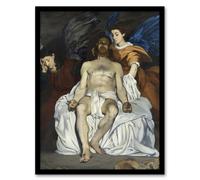 Artery8 The Dead Christ with Angels Manet Vintage Framed Wall Art Print | Size: W12" x H16" Artery8 Multicolor W12" x H16"