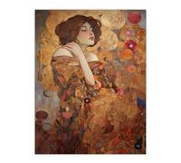 The Dreamers Gustav Klimt Inspired Portrait Of A Woman Large Wall Art Poster Print Thick Paper 18X24 Inch Artery8 Multi W18 inch x H24 inch