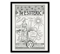 Artery8 The Esoteric Journal Cover Hiram Butler Vintage Framed Wall Art Print in White | Size: A4 Artery8 White A4