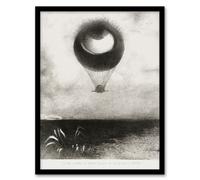 Artery8 The Eye Like A Strange Balloon Redon Vintage Framed Wall Art Print 12X16"