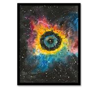 Artery8 The Eye of God Nebula Abstract Space Painting Living Room Artwork Framed Wall Art Print A4