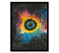 Artery8 The Eye Of God Nebula Abstract Space Painting Wall Art Print - A4 Size