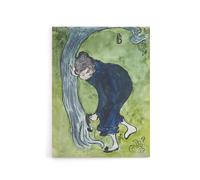 Artery8 The False Step Watercolour Painting Bonnard Canvas Wall Art in Green | Size: W12" x H16" Artery8 Green W12" x H16"