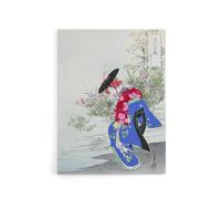 Artery8 The Fox Spirit Geisha Dance Canvas Wall Art Print Ogata Gekko | Size: W12" x H16" Artery8 Multicolor W12" x H16"