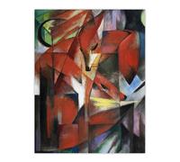 Artery8 The Foxes Colourful Abstract Franz Marc Vintage Wall Art Print Poster | Size: W12" x H16" Artery8 Multicolor W12" x H16"