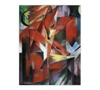 Artery8 The Foxes Colourful Abstract XL Extra Large Wall Art Poster Print 24X32 Artwork By Franz Marc : Bold Fox Composition Perfect For Hallway Or Study Showcasing Geometry Colour And Modern Energy