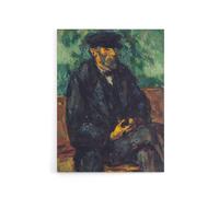 Artery8 The Gardener Vallier Portrait Painting Cezanne Canvas Wall Art Print | Size: W18" x H24" Artery8 Multicolor W18" x H24"
