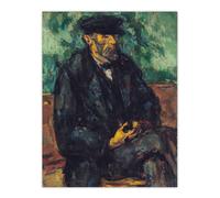 Artery8 The Gardener Vallier Portrait Painting Cezanne Wall Art Poster Print | Size: W18" x H24" Artery8 Multicolor W18" x H24"