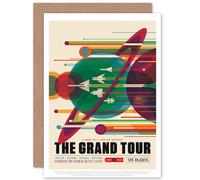 Artery8 The Grand Tour Nasa Space Tours Travel Greetings Card Artery8 Multicolor