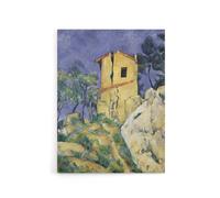 Artery8 The House with the Cracked Walls Cezanne Canvas Wall Art Print | Size: W12" x H16" Artery8 Multicolor W12" x H16"