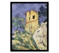 Artery8 The House With The Cracked Walls Cezanne Framed Wall Art Print 12X16"