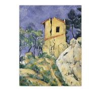 Artery8 The House with the Cracked Walls Cezanne Wall Art Poster Print | Size: W18" x H24" Artery8 Multicolor W18" x H24"