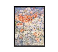 Artery8 The Island Garden Spring Flowers Hassam Framed Canvas Wall Art Print | Size: W18" x H24" Artery8 Multicolor W18" x H24"