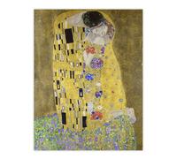 Artery8 The Kiss Iconic Couple Painting Vintage Wall Art Print Klimt in Gold | Size: W18" x H24" Artery8 Gold W18" x H24"