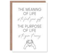Artery8 The Meaning And Purpose Of Life Sweet Sincere Personalised Card