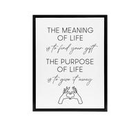 Artery8 The Meaning & Purpose Of Life Sweet Sincere Framed Canvas Art Print in White | Size: W24" x H32" Artery8 White W24" x H32"