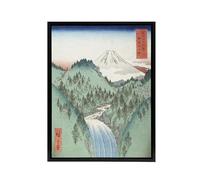 Artery8 The Mountains Of Izu Province Framed Canvas Wall Art Print Japanese : Artwork Hiroshige 24x32 Mountain panorama evoking exploration ideal for hallway office or adventure-themed living room