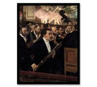 Artery8 The Orchestra at the Opera Edgar Degas Vintage Framed Wall Art Print | Size: A4 Artery8 Multicolor A4