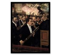 Artery8 The Orchestra at the Opera Framed Wall Art Print A4 Artwork By Edgar Degas : Music Hall Inspired Piece Adding Creative Energy To Hallway Lounge Or Entertainment Space