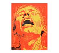 Artery8 The Pain Of Orange By Lionel Davis Contemporary Emotional Abstract Artwork Painting Unframed Wall Art Print Poster Home Decor Premium Artery8 Multicolor W24" x H32"