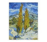 Artery8 The Poplars at Saint Remy XL Extra Large Wall Art Poster Print 24X32 Artwork By Van Gogh : Nature Landscape Artwork Ideal For Lounge Or Bedroom Bringing Serenity Colour And Natural Rhythm