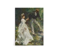 Artery8 The Promenade Couple Canvas Wall Art Print 24X32 Artwork By Renoir : Romantic Couple Artwork Perfect For Living Room Or Bedroom Expressing Affection And Timeless Style