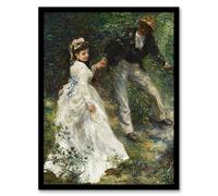 Artery8 The Promenade Couple Framed Wall Art Print A4 Artwork By Renoir : Romantic Couple Artwork Perfect For Living Room Or Bedroom Expressing Affection And Timeless Style