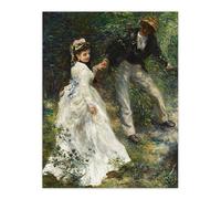 Artery8 The Promenade Couple Large Wall Art Poster Print 18X24 Inch Artwork By Renoir : Romantic Couple Artwork Perfect For Living Room Or Bedroom Expressing Affection And Timeless Style