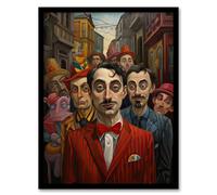 Artery8 The Ringmasters Entourage Quirky Portrait Circus Barnham Artwork Framed Wall Art Print A4