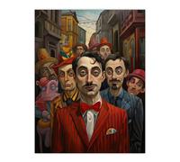 Artery8 The Ringmasters Entourage Quirky Portrait Circus Barnham Large Wall Art Poster Print Thick Paper 18X24 Inch