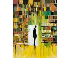 Artery8 The Silence a Person Finds in a Quiet Library Large XL Wall Art Canvas Print