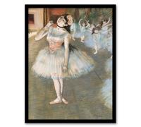 Artery8 The Star Ballet Dancer Portrait Degas Vintage Framed Wall Art Print | Size: A4 Artery8 Multicolor A4