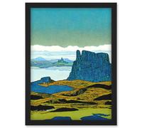Artery8 The Storr Isle Of Skye Scottish Landscape Artwork Framed Wall Art Print A4 in Black Artery8 Black