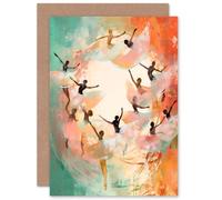 Artery8 The Tornado Ballet Swirl Dance for Wife Her Mum Sister Daughter Mom Gran Nan Birthday Thank You Congratulations Blank Art Greeting Card