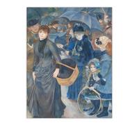 Artery8 The Umbrellas Oil Painting Unframed Wall Art Print Poster 12X16 Artwork By Renoir : Classic Paris Street Painting Suited For Lounge Or Hallway Reflecting Rain Light And Vintage Life