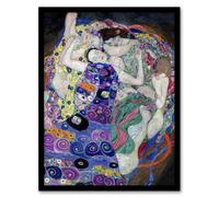 Artery8 The Virgin Maiden Colourful Painting Framed Wall Art Print Gustav Klimt | Size: W12" x H16" Artery8 Multicolor W12" x H16"