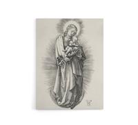 Artery8 The Virgin on the Crescent Moon Durer Canvas Wall Art Print in White | Size: W24" x H32" Artery8 White W24" x H32"